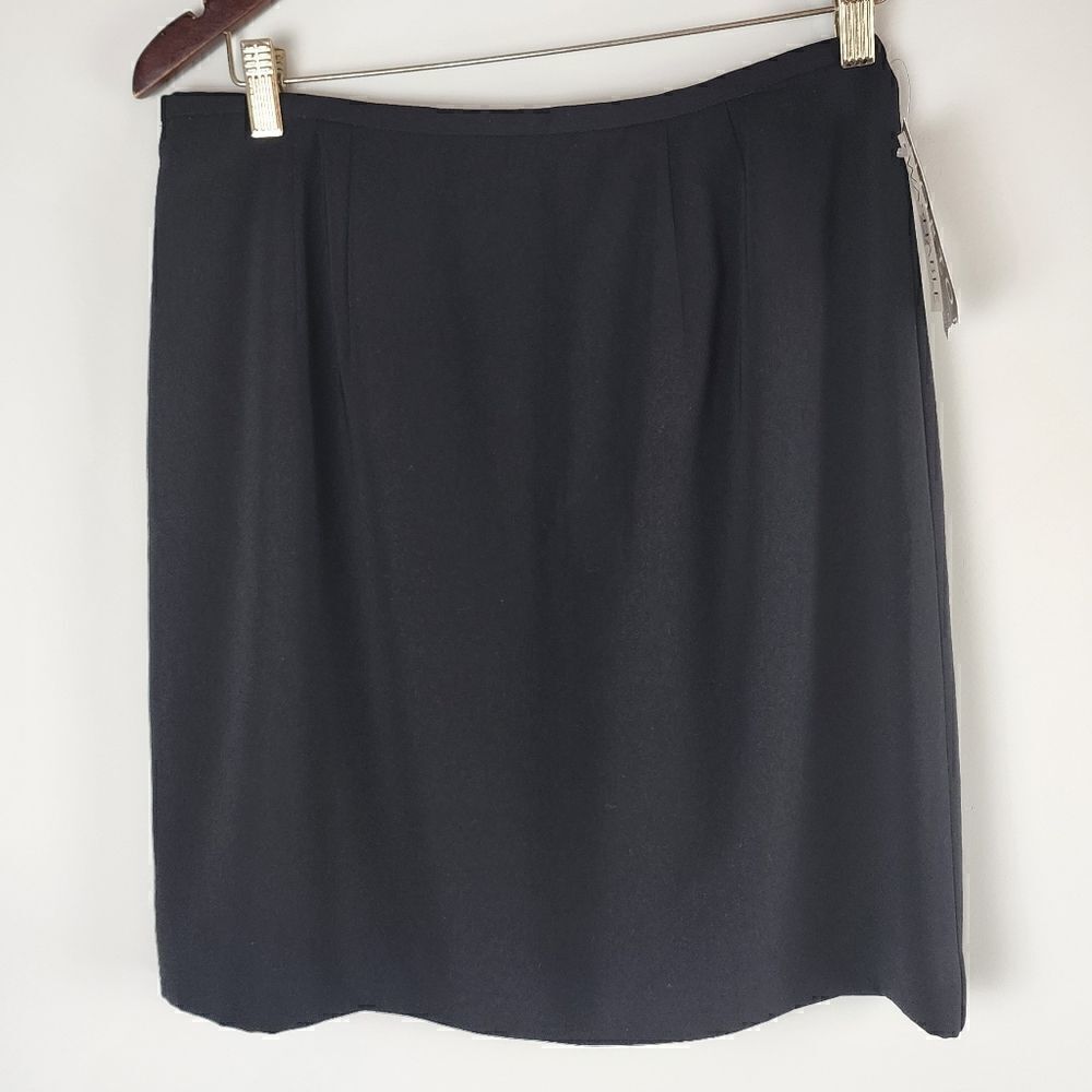 NORTON MCNAUGHTON WOMEN'S BLACK LINED SKIRT SIZE 12 PETITE